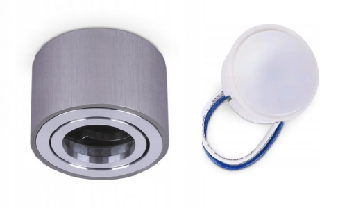 Oprawa natynkowa spot LED okrągła CHROM + 5W Biała Neutralna