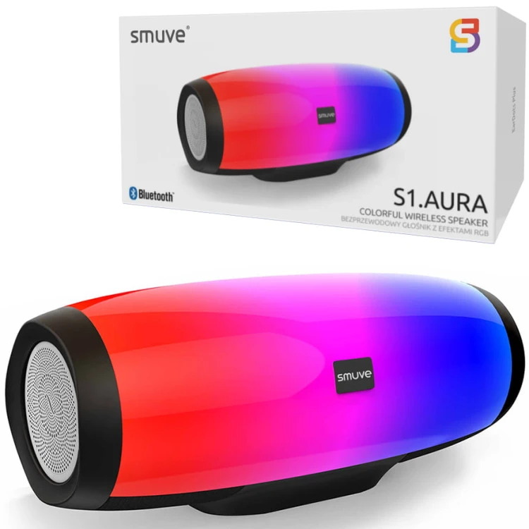 Głośnik Bluetooth Smuve Aura z efektami RGB TWS