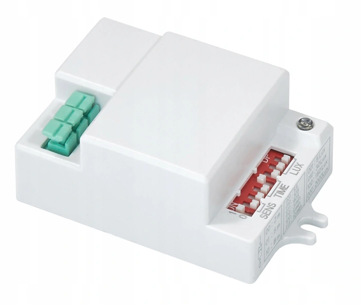 Czujnik Ruchu Mikrofalowy Biały Regulowany 180°/360° max 300W Czujka