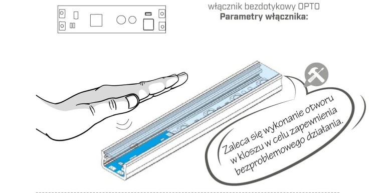 Włącznik bezdotykowy ze ściemniaczem 5A
