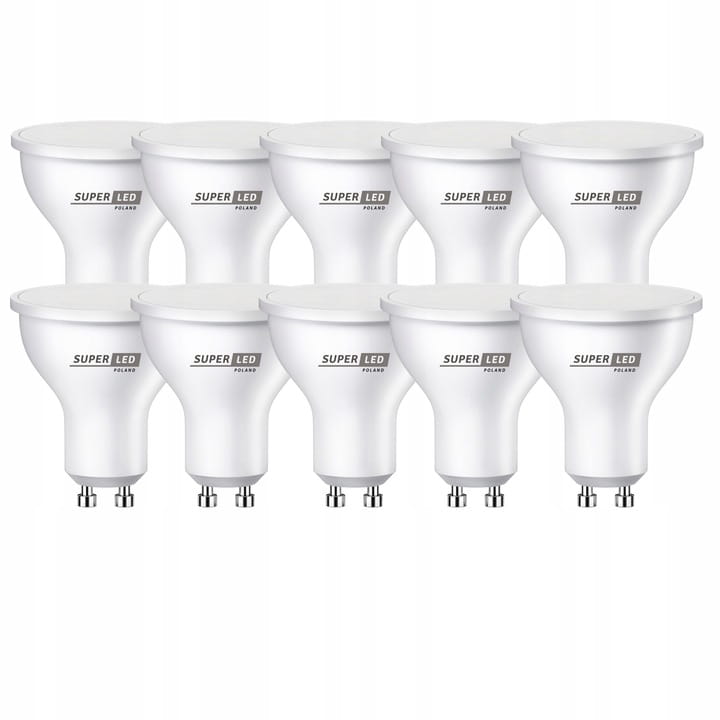 10x Żarówka LED GU10 10W biała ciepła
