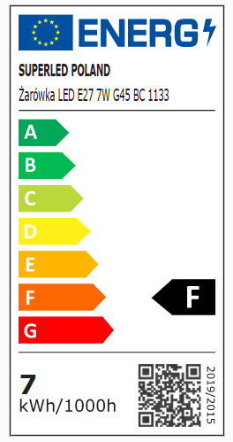 10 x Żarówka LED E27 7W biała ciepła