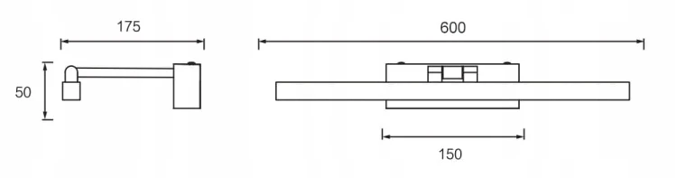 Kinkiet łazienkowy LED 12W 60 cm