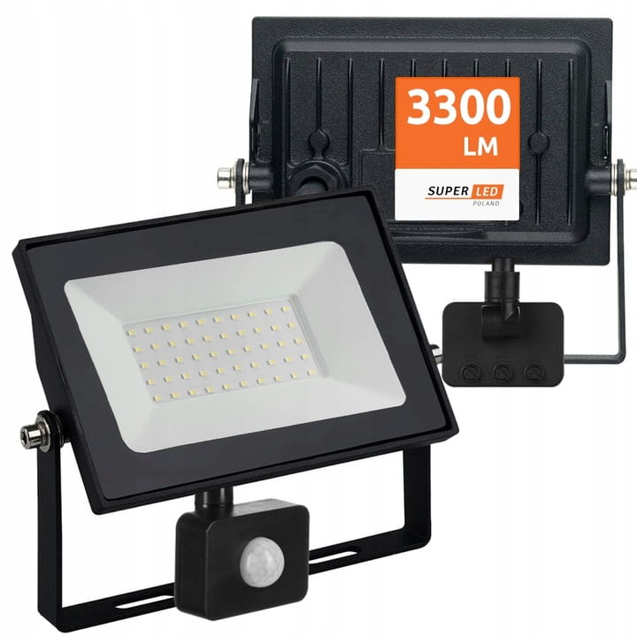 Naświetlacz LED 30W zimny z czujnikiem ruchu