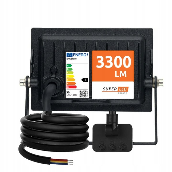 Naświetlacz LED 30W zimny z czujnikiem ruchu