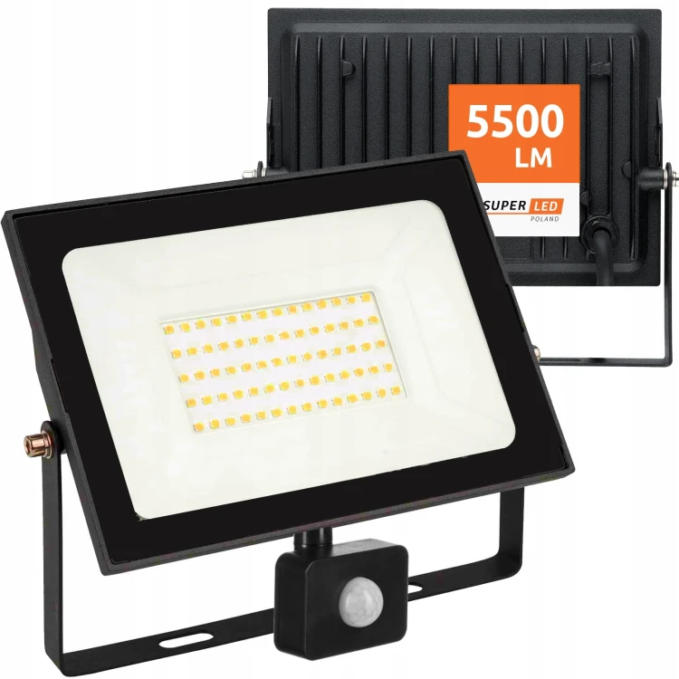 Naświetlacz LED 50W neutralny z czujnikiem ruchu