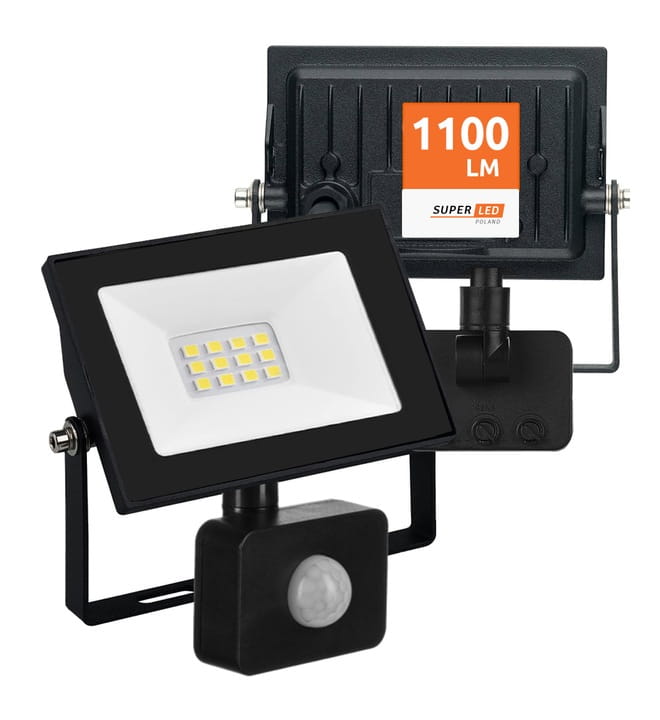Naświetlacz LED 10W neutralny z czujnikiem ruchu