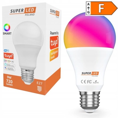 Żarówka LED E27 SMART 9W RGB WW CW Wi-Fi TUYA