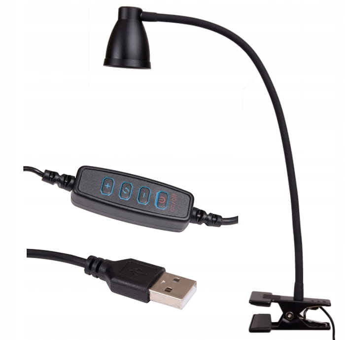 Lampka biurkowa LED szkolna, biurkowa z klipsem 5W
