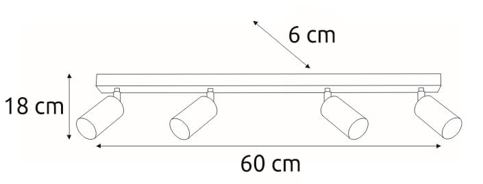 Lampa natynkowa SPOTI 4xGU10