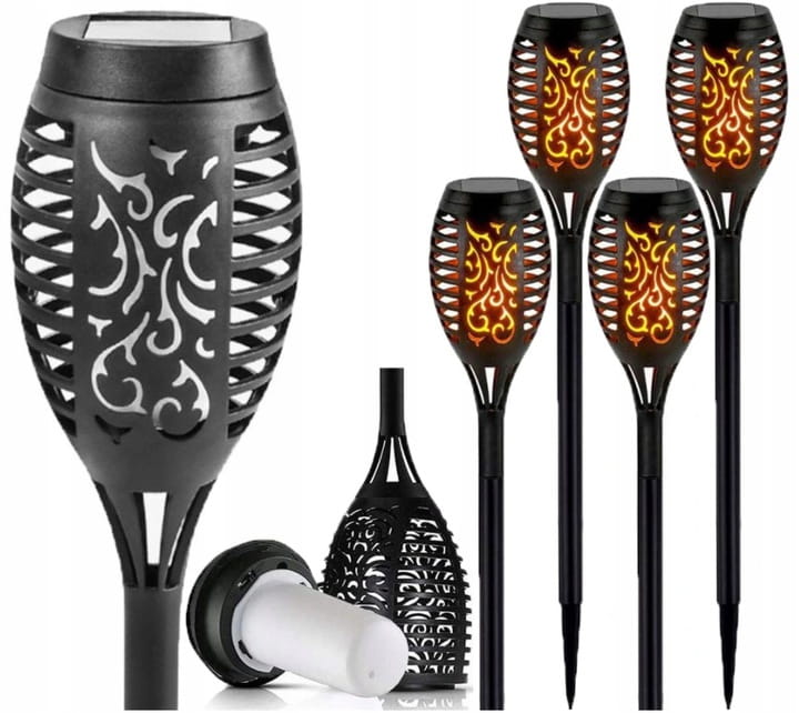 4x Lampa solarna LED FLAMI pochodnia