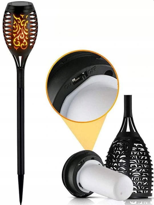 4x Lampa solarna LED FLAMI pochodnia