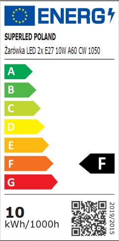 2x Żarówka LED (DWUPAK) 10W E27 biała zimna