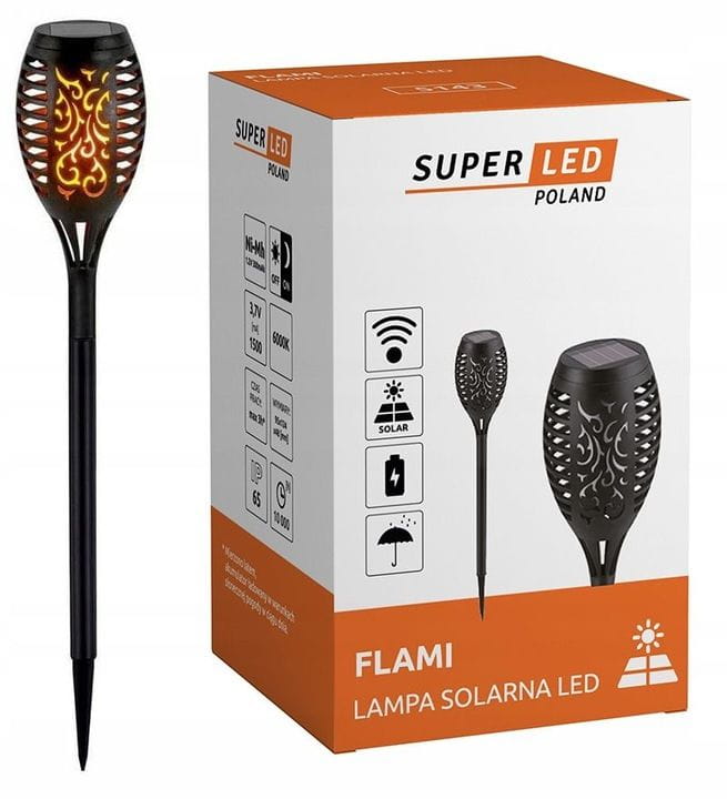 Lampa solarna LED FLAMI pochodnia