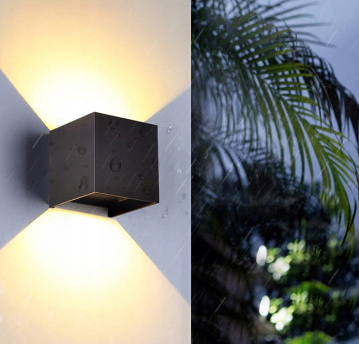 Lampa kinkiet ogrodowy elewacyjna 2x 3W LED czarny