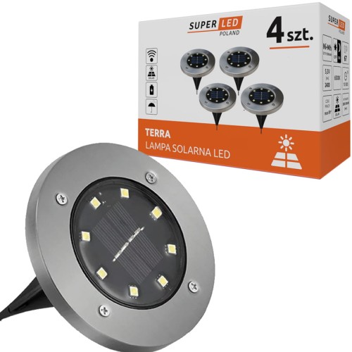 4x Lampa SOLARNA Ogrodowa LED Wbijana Terra