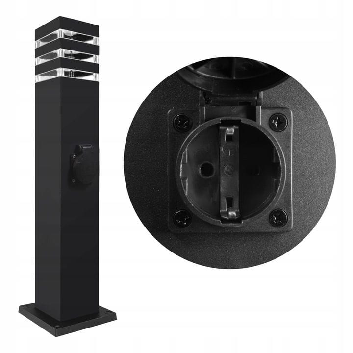 Lampa Ogrodowa TORO Słupek 60 cm E27 z gniazdo 230V