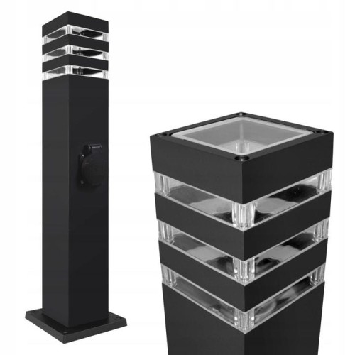 Lampa Ogrodowa TORO Słupek 60 cm E27 z gniazdo 230V
