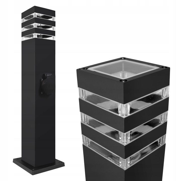 Lampa Ogrodowa TORO Słupek 60 cm E27 z gniazdo 230V