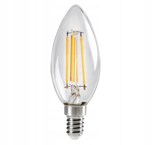 Żarówka LED E14 Filament 6W biała ciepła