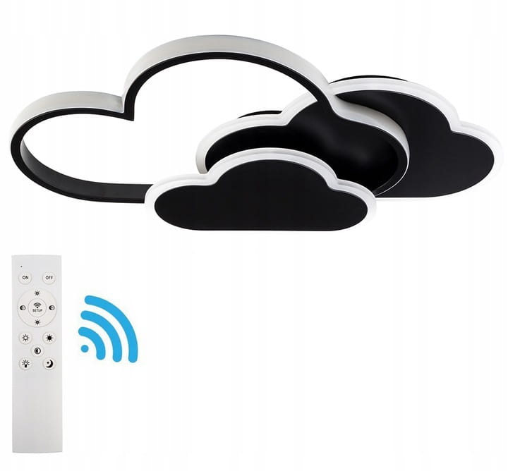 Lampa sufitowa LED Plafon Żyrandol Chmurki + Pilot 20W