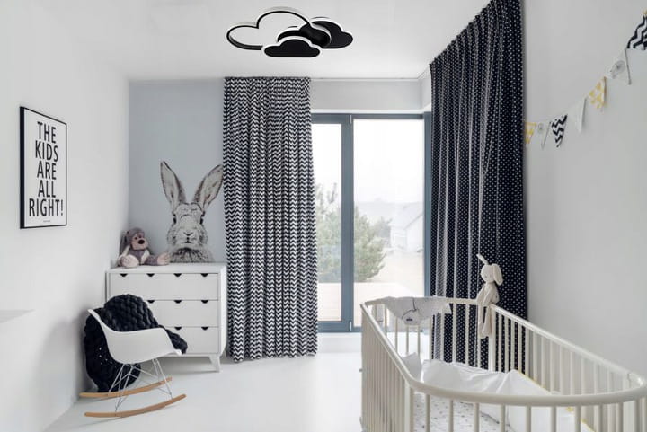 Lampa sufitowa LED Plafon Żyrandol Chmurki + Pilot 20W