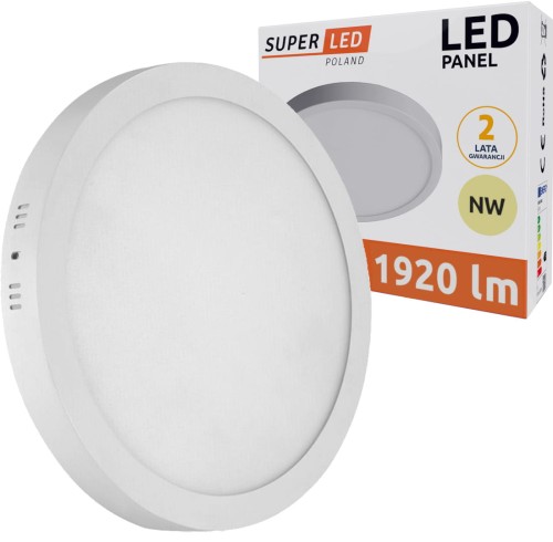 Panel Natynkowy LED 24W neutralny okrągły biały
