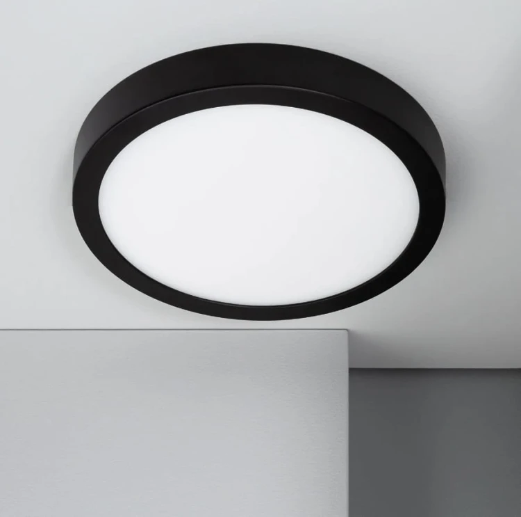 Panel Natynkowy LED 18W ciepły okrągły czarny