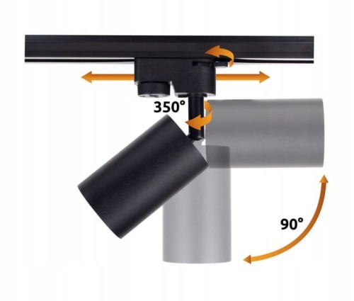 Zestaw Szynoprzewód Szyna 2m + 6x Lampa GU10