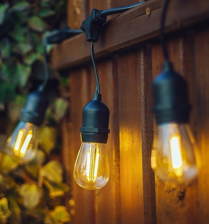 Girlanda OGRODOWA ŁAŃCUCH 10M + 10x żarówka LED 1W