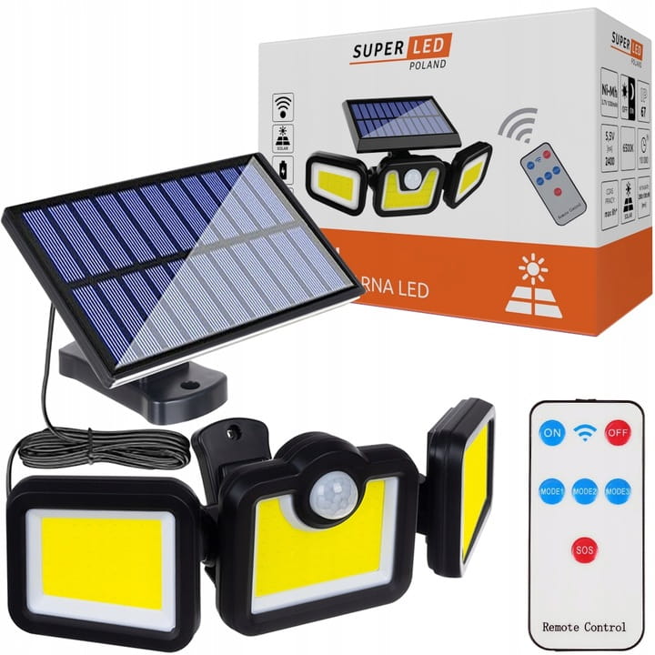 Lampa solarna uliczna LED SATURN z czujnikiem ruchu i zmierzchu