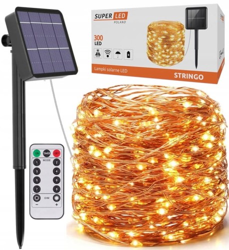 Girlanda solarna LED Stringo 300 LED 30 m + pilot