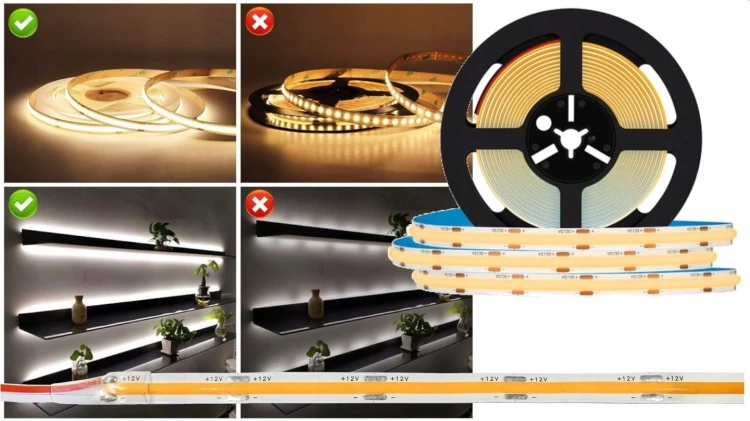 Taśma LED COB 5m 12V 10W ZIMNA