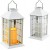 2x Latarnia solarna LED Biała