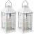 2x Latarnia solarna LED Biała