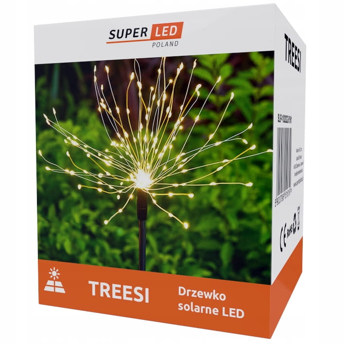 Lampa solarna LED Dmuchawiec Drzewko Solarne 1m