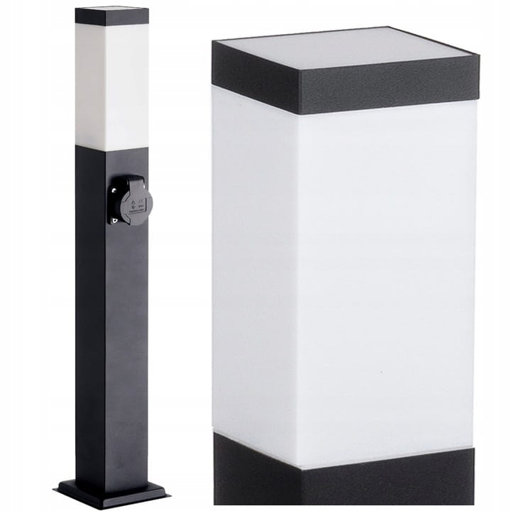 Lampa Ogrodowa słupek 65 cm E27 z gniazdem 230V