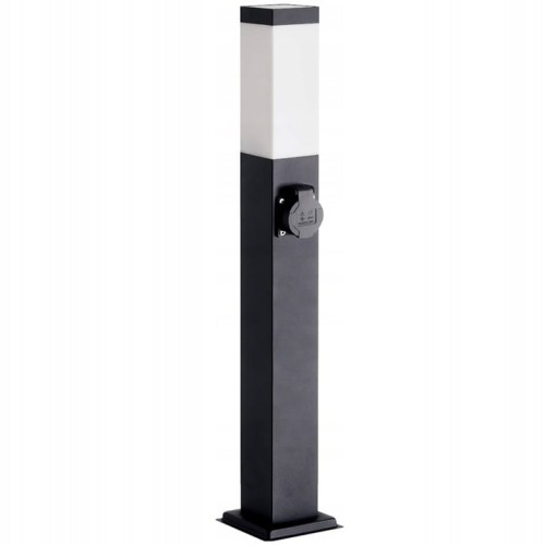 Lampa Ogrodowa słupek 65 cm E27 z gniazdem 230V