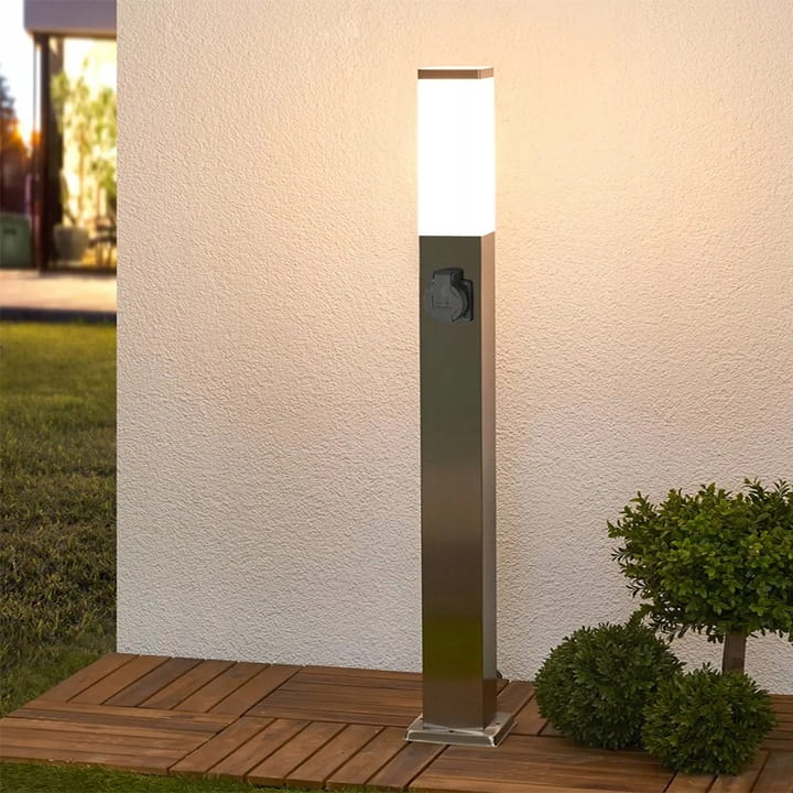 Lampa Ogrodowa słupek 65 cm E27 z gniazdem 230V