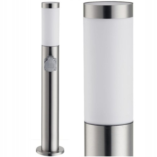 Lampa Ogrodowa słupek 65 cm E27 z gniazdem 230V