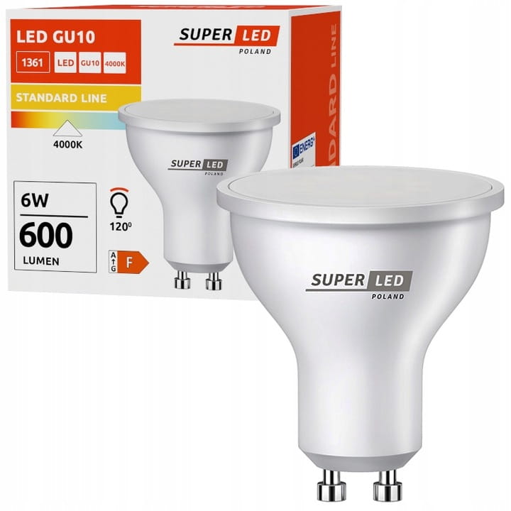 Żarówka LED GU10 6W biała neutralna