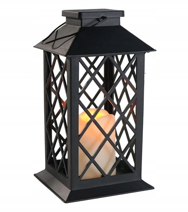 2x Latarenka solarna LED czarna