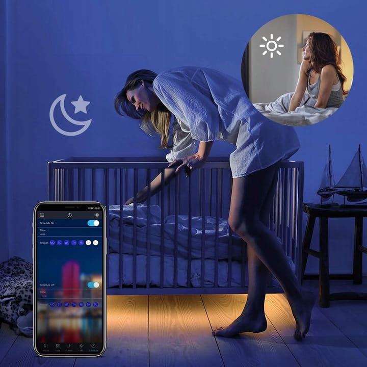Zestaw Taśma LED 5m RGB 5050 Smart Bluetooth Aplikacja + pilot SuperLED