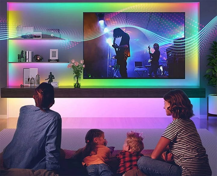 Zestaw Taśma LED 5m RGB 5050 Smart Bluetooth Aplikacja + pilot SuperLED