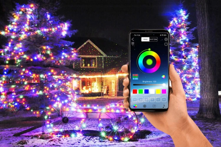 Lampki choinkowe LED RGB USB Bluetooth Smart 20m Pilot