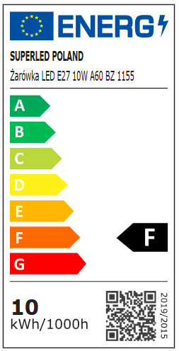 Żarówka LED E27 10W biała zimna
