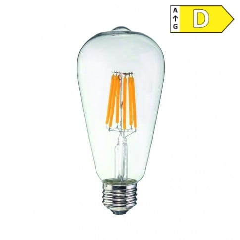 Żarówka LED E27 Filament 6W łezka biała neutralna