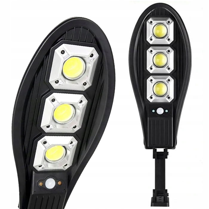 Lampa solarna LED 180W Latarnia uliczna z czujnik + uchwyt + pilot