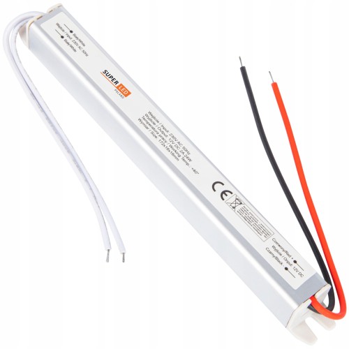 Zasilacz ultra slim do taśm LED IP20 12V DC 1,5A 18W meblowy