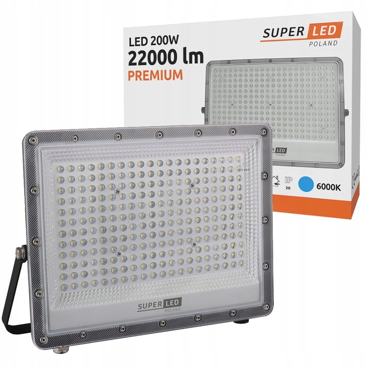 Naświetlacz LED Slim 200W 22000lm PREMIUM